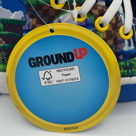 NWT Sonic The Hedgehog Sega High Top Canvas 2D Graphics Rear Zip Lace Up Design - Picture 10 of 12